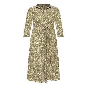 ELOQUII Elements GreenPink Dot Print
Belted Button-Down Maxi ShirtDress Size 18